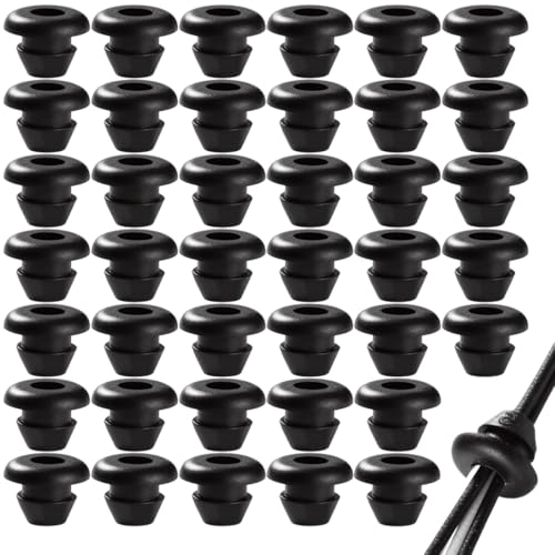 MOLZINY 40 Pièces Oeillet en Caoutchouc Bouchons Caoutchouc Passe Fils Caoutchouc Électrique Joint Anneau Cable de Passe-Fils en Adaptée à la protection des fils dans les goulottes de câbles 8 * 10mm