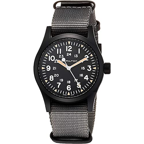 Hamilton Armbanduhr Khaki Field Mechanical 38 mm Grau/Schwarz H69409930