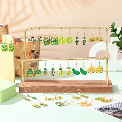 Nosiny 36 Pairs Funny Pickle Earrings Bulk for Women Cute Weird Dangle Drop Earrings Jewelry Sets Halloween Accessories Gifts3