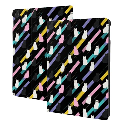 Protection iPad 10.2 veille automatique housse compatible iPad 9 8 7 génération chat