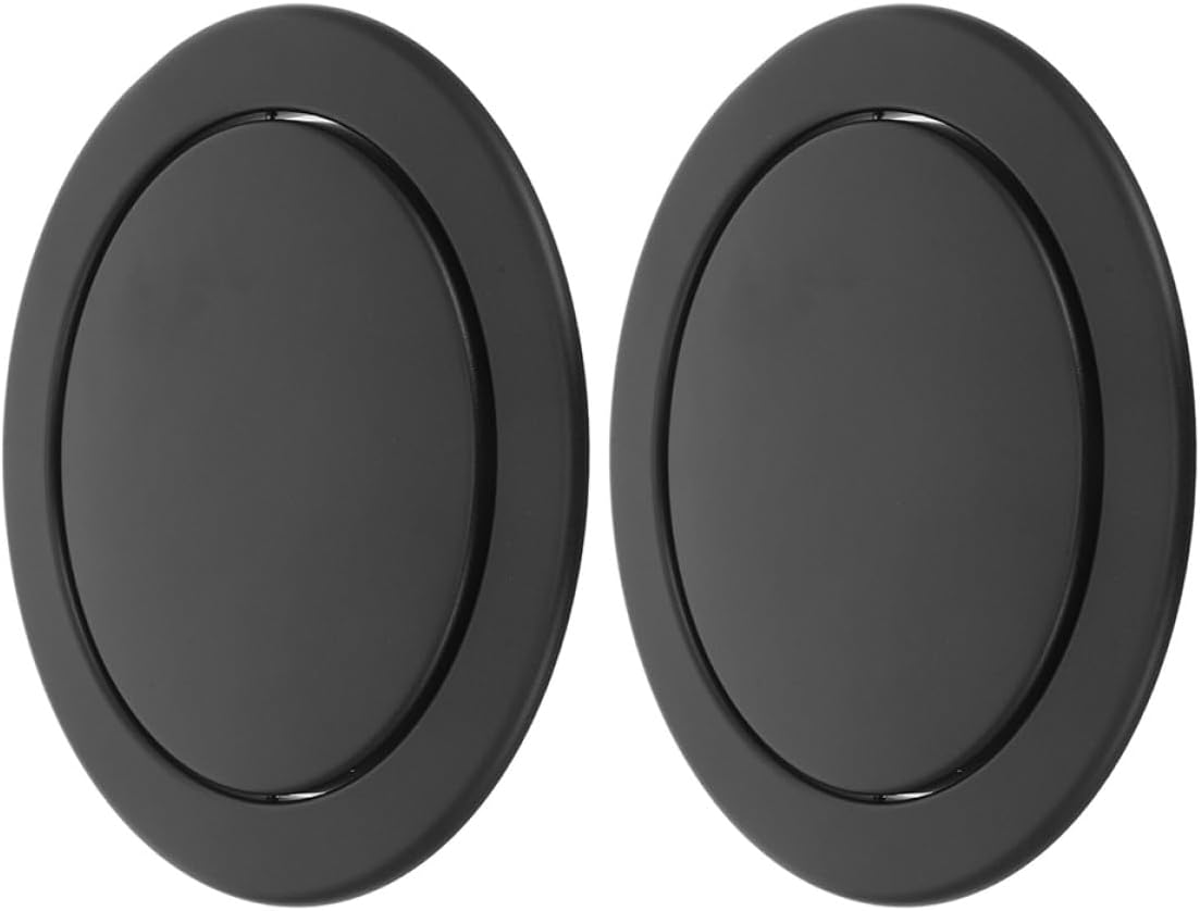 2pcs Stainless Steel Countertop Trash Lid Recessed Swing Flap Cover for Kitchen Bathroom Office Waste Can 19.3-23cm Opening