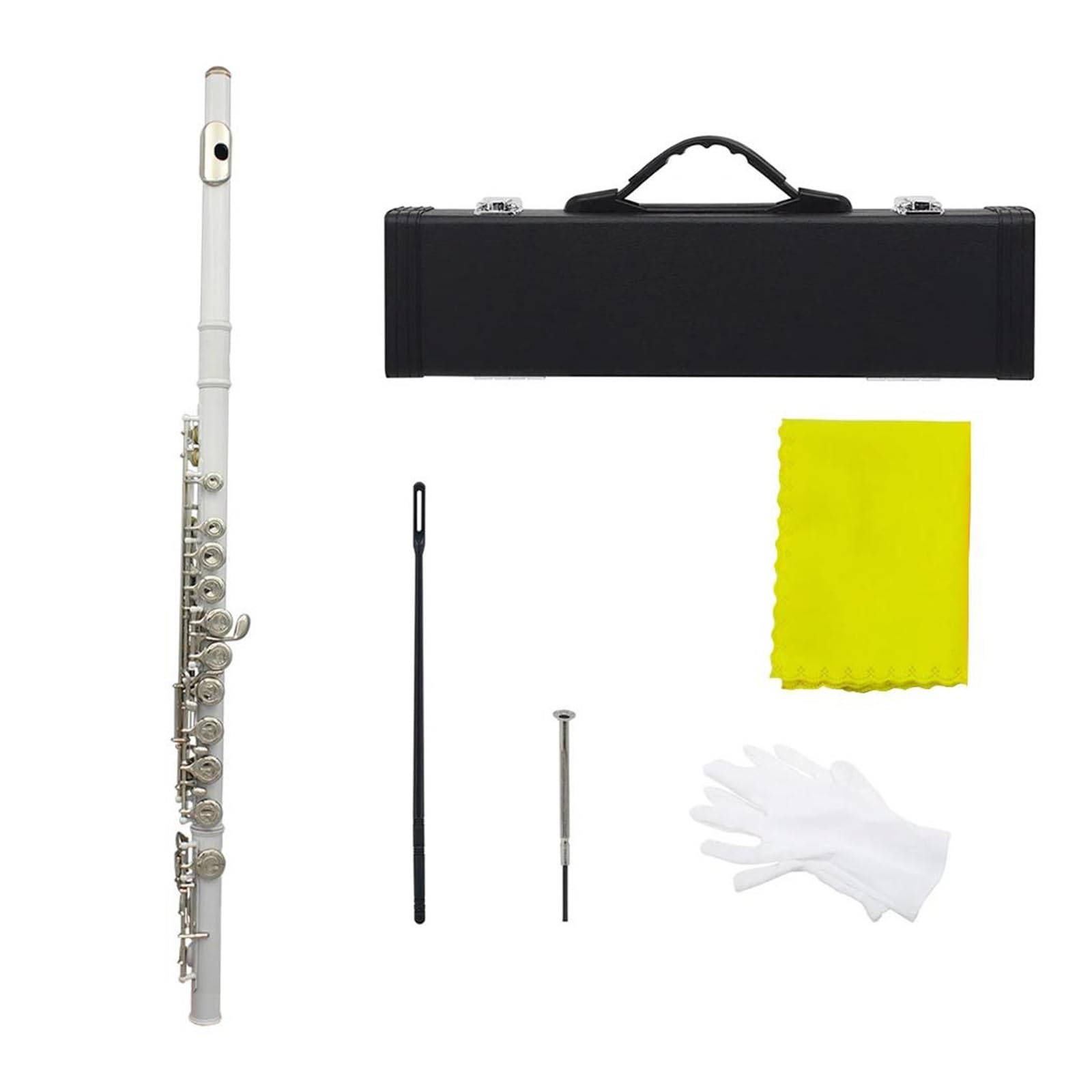 Flauto Traverso 16 C A Foro Chiuso Colore Bianco Rosa Rosa Adatto Ai Principianti Che Suonano Strumenti Musicali Flauto Standard