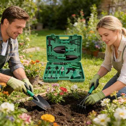 Ensembles d'outils de jardinage avec aide robuste à la plantation
