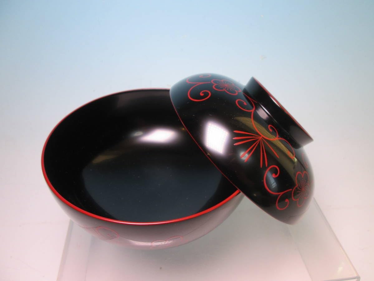 菓子器 茶道具 宮内庁御用達 山田平安堂造 根来梅鉢 漆器 宮内庁御用達
