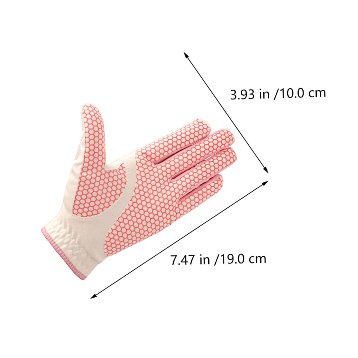 Holibanna 1Pair Women Golf Gloves Non Slip Wear Resistant Hand Cover for Female Golfers for Training Competition Comfortable Fit Left Hand Right Hand Options