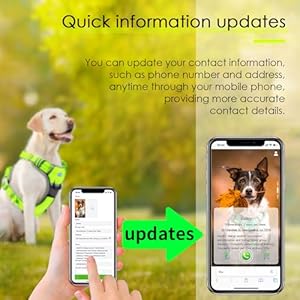 ThinkPet No Pull Harness Breathable Sport Harness with QR Code Dog Tag Reflective Dog Harnesses Smart ID Tagwith Handle Adjustable for Medium Large Dogs Back/Front Clip for Easy Control M Green