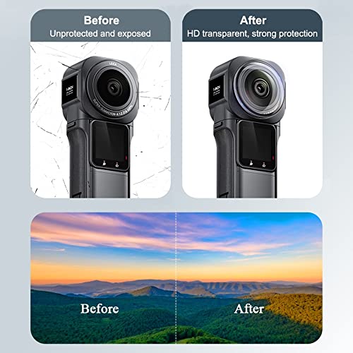 Xixian 2Pcs Panoramic Camera Lens Guards Lens Protective Cover Lens Protector Compatible With One Rs 1-Inch 360 Edition Camera #TOP3