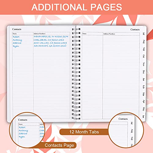 2023-2024 Weekly & Monthly Planner - 2023-2024 Planner & Organizer Notebook To Track Goals, Easy To Organize Your Daily Life, Medium 6.5" X 8.5", Rose #TOP4