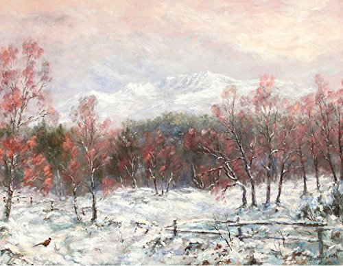 Tableau écossais scène de neige Lochnagar pour décoration montagne