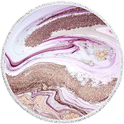 Fullentiart Beach Round Towel,Quick Dry Beach Towel Style The Swirls Ripples Natural Luxury Agate Kids Beach Towels Beach Towel For Women 60 X 60Inch Microfiber Beach Towel #TOP1