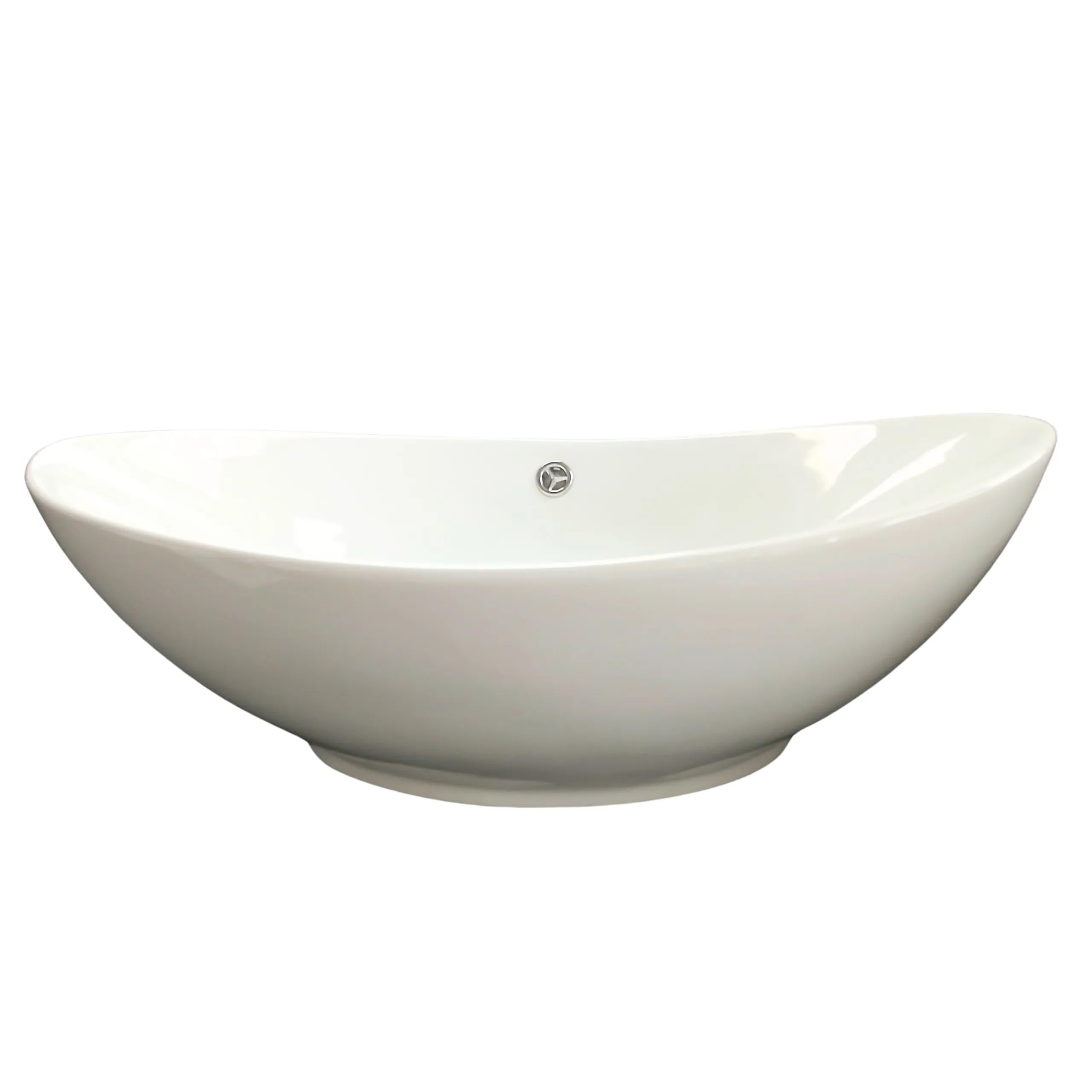 ZERRA Lavabo Sobre Encimera Rectangular 59x39 cm con Orificio para Grifo, Moderno y Resistente a Químicos, Tacto Cálido, Blanco de Conglomerado