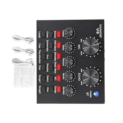 Tarjeta de sonido V8 para una experiencia de audio mejorada compatible con computadoras y teléfonos móviles