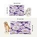 Coikll Purple Daisy Pattern Pet Bed Pad Soft Dog Bed Mat with Anti-Slip Bottom, Machine Washable Crate Pad Mattress for Dog Sleeping- 24 * 18inches