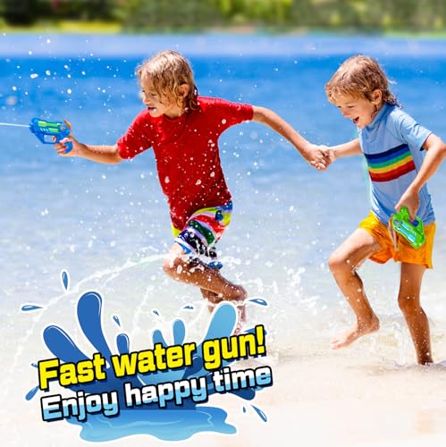 Doviden Wasserpistole Kinder 6 Pack, Klein Wasserpistolen mit 7 m Reichweite, Garten Wasserspielzeug für Pool Strand, Mini Water Guns, Sommer Spielzeug Prank Wasserpistole für Kinder
