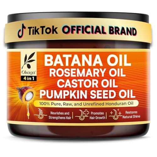 Batana Oil for Hair Growth, All-in-One Blend with Batana, Rosemary, Castor & Pumpkin Seed Oils, Pure & Unrefined, Softens, Smooths, Strengthens, Adds Shine, Clean Beauty for All Hair Types