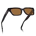 AVAWAY Polarized Acetate Sunglasses UV Protection for Women Men, Chunky Rectangle Anti Glare Sun Glasses