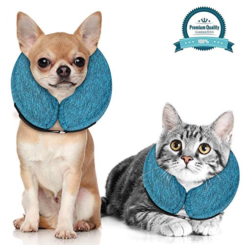 MIDOG Pet Inflatable Collar for After Surgery,Soft Protective Recovery Collar Cone for Dogs