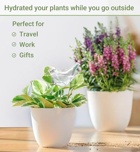 image for Mkono Plant Self Watering Globes Glass Water Bulbs for Planter Insert,