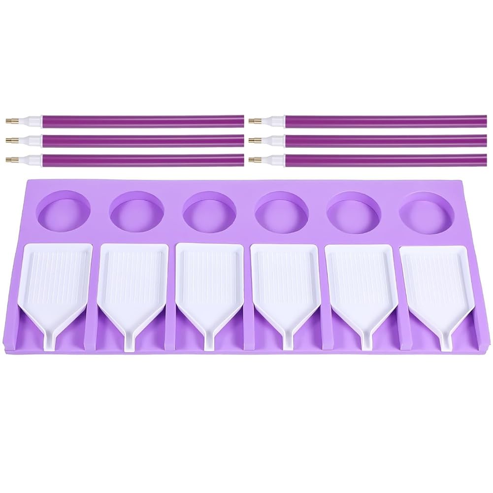 Vjsujehgy Painting Accessory Beads Kits 6 Slots Bead Art Storage Tray Organizer Tool Holder Container