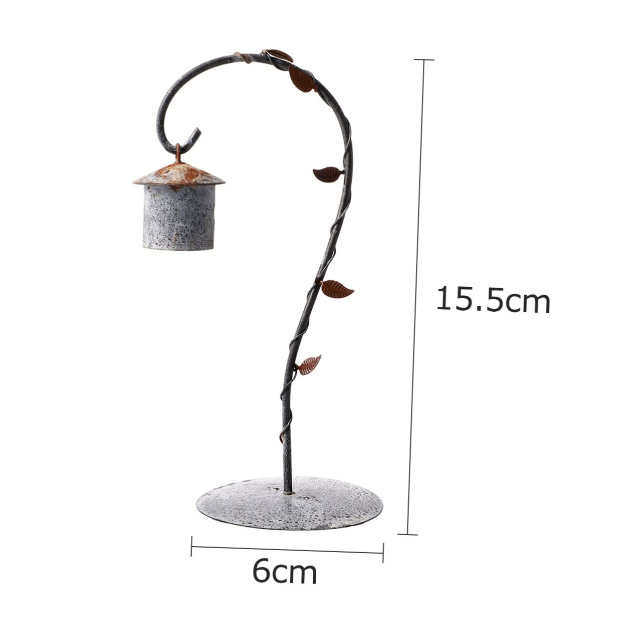 BESPORTBLE Micro Landscape Vintage Bird Cage Floor Stand Wrought Iron Decor Openable Bird Nest Rack for Home Decor
