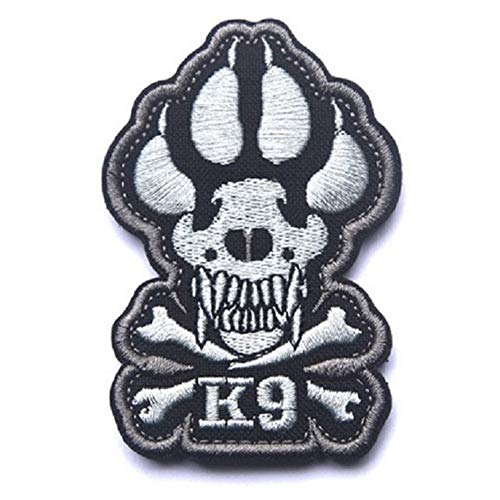 KingNew Service Dog 9: Insignia táctica de garra de perro Morale  parche militar bordado
