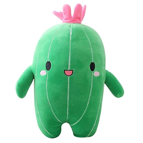 Generico Peluche Cactus Super Carino con Faccina Sorridente, Cuscino Morbido, Decorazione a Tema Piante, Regalo Perfetto per Bambini