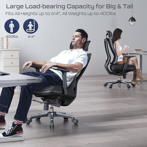 Cabevibe CV-OCA633-DJ Ergonomic Office Chair For Back Pain Relief And Long Sitting thumb #4