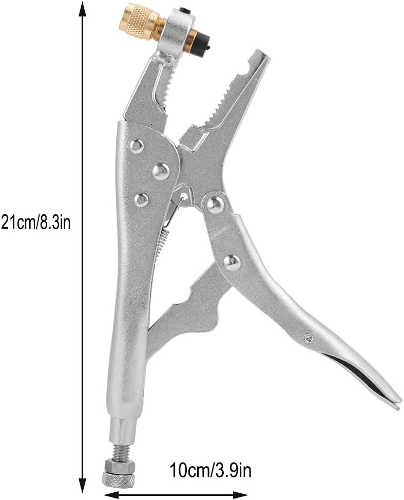 Air Conditioner Refrigerant Recovery Pliers with 1/4" SAE Interface, Durable Efficient and Eco-Friendly Tool for Refrigeration Tube Locking and Recovery