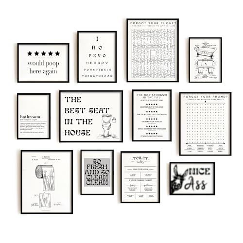 Lucky-Numen-Set-12-Funny-Bathroom-Decor-Farmhouse-Bathroom-Wall-Decor-Modern-Farmhouse-Bathroom-Decor-Funny-Wall-Decor-Bathroom-Humor-Wall-Decor-Toilet-Decor-Bathroom-Wall-Art-8x10-UNFRAMED Lucky Numen Set 12 Funny Bathroom Decor Farmhouse Bathroom Wall Decor Modern Farmhouse Bathroom Decor Funny Wall Decor Bathroom Humor Wall Decor Toilet Decor Bathroom Wall Art 8×10 UNFRAMED