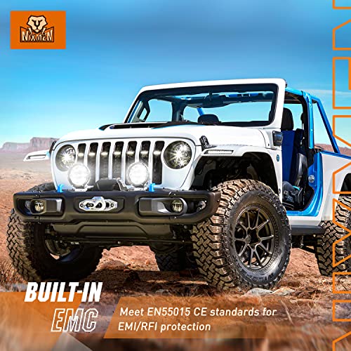 Nilight 5.7 Inch Round 50W Led Driving Light W/ 16Awg Dt Connector Wiring Harness 6500Lm Ip68 Spot Flood Combo Led Work Lights For Offroad Atv Utv Suv Motorcycle Truck Tractor Boat, 5 Years Warranty #TOP7