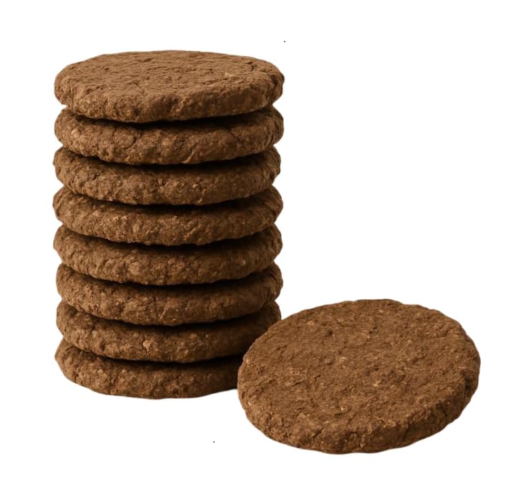 Cow Dung Cakes, Natural Organic Fuel Patties, Traditional Dried Dung Discs, Round 7 Inch, Smokeless Spiritual Fuel, Pack of 10-image-37