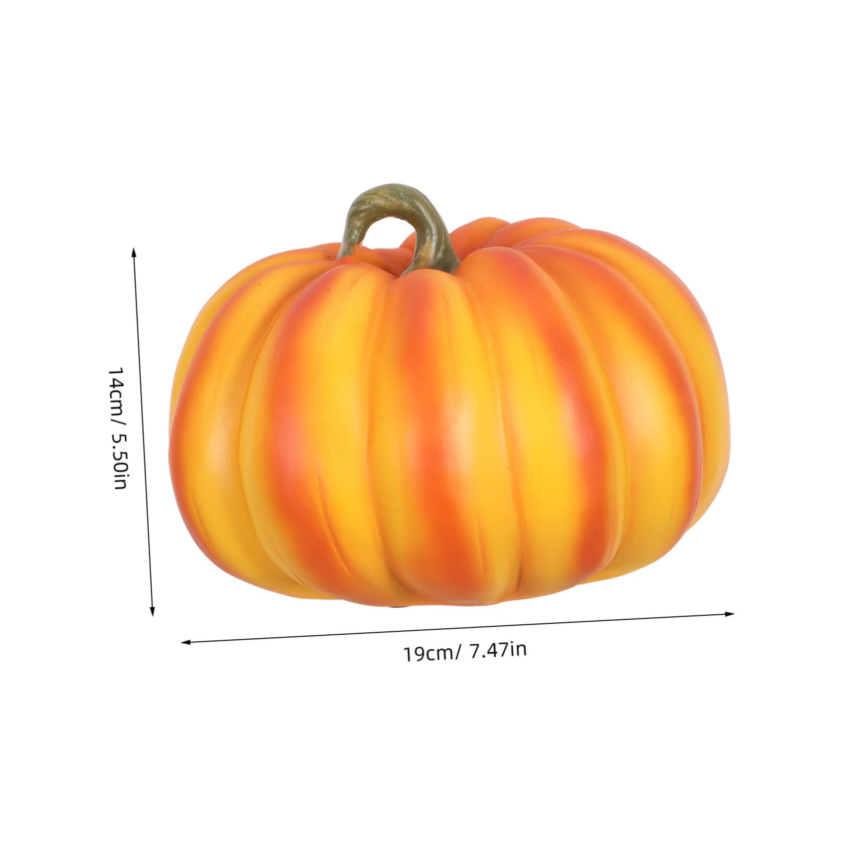 DOITOOL Decorazione Sintetica Halloween di in di Zucca Resina e Forma a Arancione, Raffinata Facile da Pulire Autunnale per Arredamento Casa e Festa