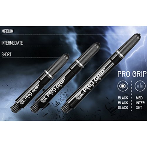 5 x SETS TARGET PRO GRIP SPIN DART STEM SHAFTS MIDI BLACK SPINNING