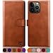 Produktbild SUANPOT [RFID Schutz für iPhone 14 Pro Max 6.7" Hülle PU Leder Handyhülle Lederhülle Klapphülle Kartenfach Flip Cover für Apple 14 Pro Max Handy hülle Leather Wallet Phone Case Hellbraun