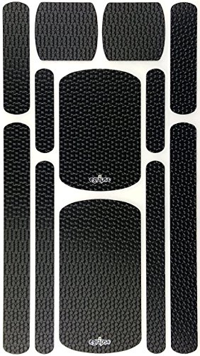 egrips 12pc Black Anti-Slip Kit, Universal Anti-Slip Non-Slip Grip Sticker for Mobile Phone/Case, Remotes, Electronics, Not for Phone Sides or Curved Surfaces