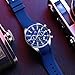 MINI Focus Men Watches Unique Casual Wristwatch (Chronograph/Waterproof/Luminous/Calendar/24 Hours) Silicon Band Fashion Watches for Men (Blue)