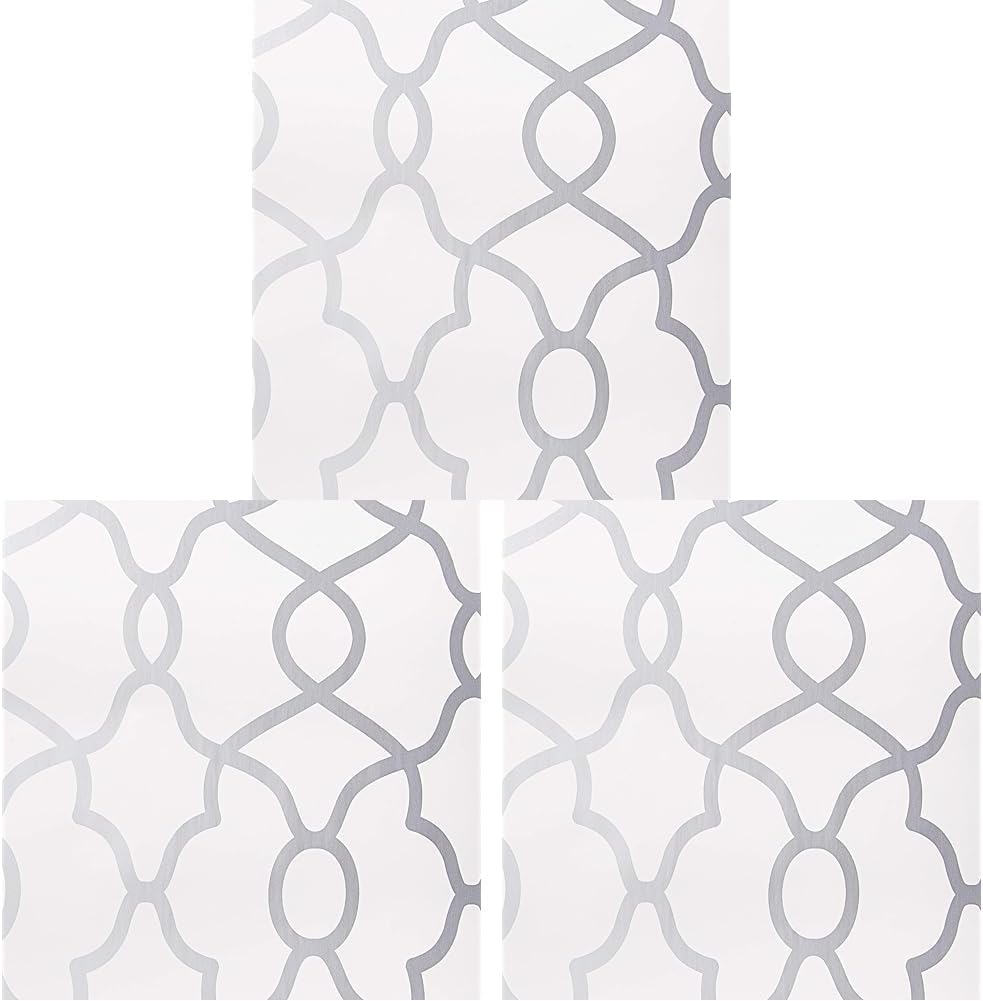 NuWallpaper NU2877 SSilver Clearly Cool Peel & Stick Wallpaper, Metallic (Pack of 3)