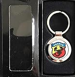 Porte-clés en métal avec boîte cadeau pour Fiat 500 595 Abarth