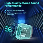 G2000 32W PC Computer Speakers for Gaming Desktop PC Laptop Mac Computer Woofer Speakers Bluetooth USB 3.5mm AUX Inputs RGB Lights Multimedia Speakers White - Image 3