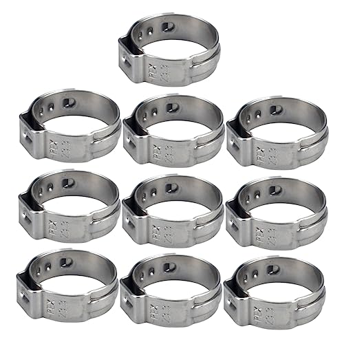 CRAFTHROU 10Pcs Braçadeiras De Mangueira De Aço Inoxidável Braçadeira De Mangueira Braçadeira De Tub
