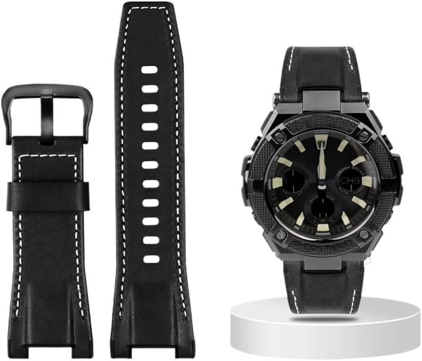 Canvas leather watch strap fit for Casio G-SHOCK GST-B100 S130 W300GL 400G W330 GST-W120L s120 W130L S100 Series watch accessorie