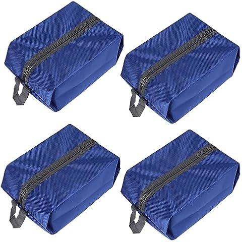 Washable Shoe Bags for Travel Men Waterproof Shoes Travel Bags with Zipper for Women Blue Shoes Stroage bags for Travel Packing, 4 Pack Cover