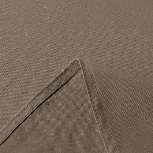 Image of sancua Rectangle Tablecloth - 70 x 108 Inch - Stain and Wrinkle Resistant Washable Polyester Table Cloth, Decorative Fabric Table Cover for Dining Tables, Buffet Parties and Camping, Taupe