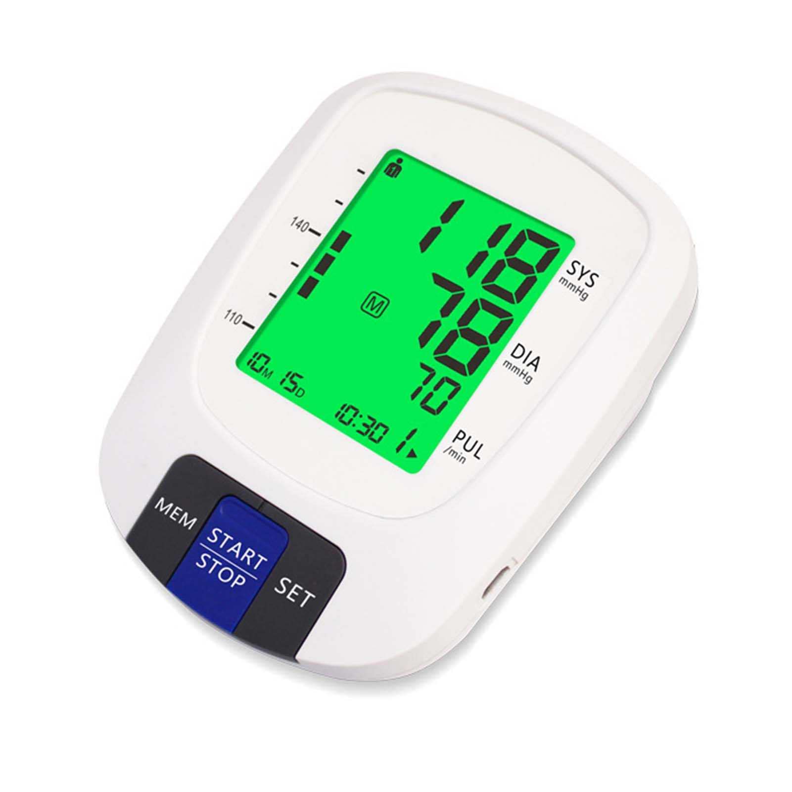 Esfigmomanómetro de Brazo electrónico, Monitor de presión Arterial doméstico de Alta precisión, Pantalla Digital LCD, presión Inteligente, Carga USB, para monitoreo de hipertensión