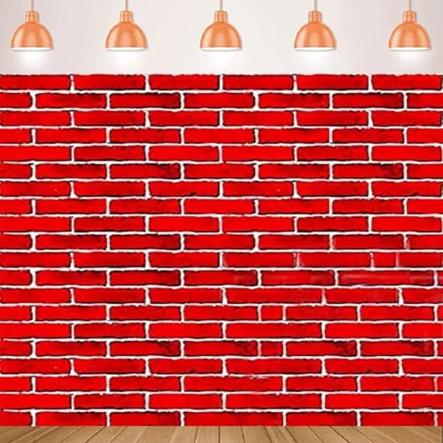 Fondo de fotografía, póster de Pared de ladrillo Rojo para Suministros de Fiesta de Navidad, decoración de Fondo, Pancarta para sesión de Retratos 200x140CM
