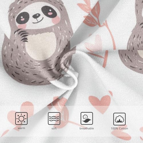 Wusikd Cartoon Sloth Boys' Underwear Cotton Pink Boys Briefs Soft Toddler Underwear 2T3