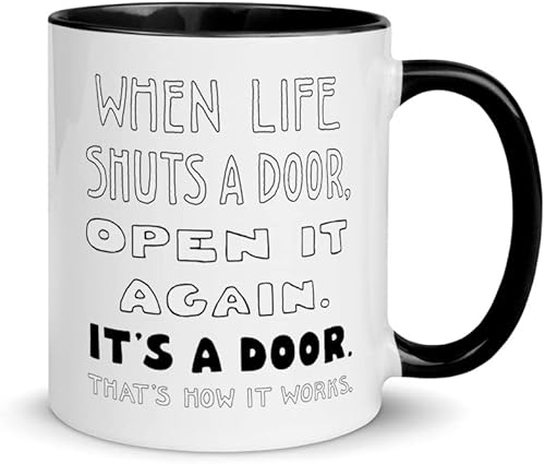 Miniatura 2 de Mary Engelbreit Taza Open It de 11 onzas, color blanco