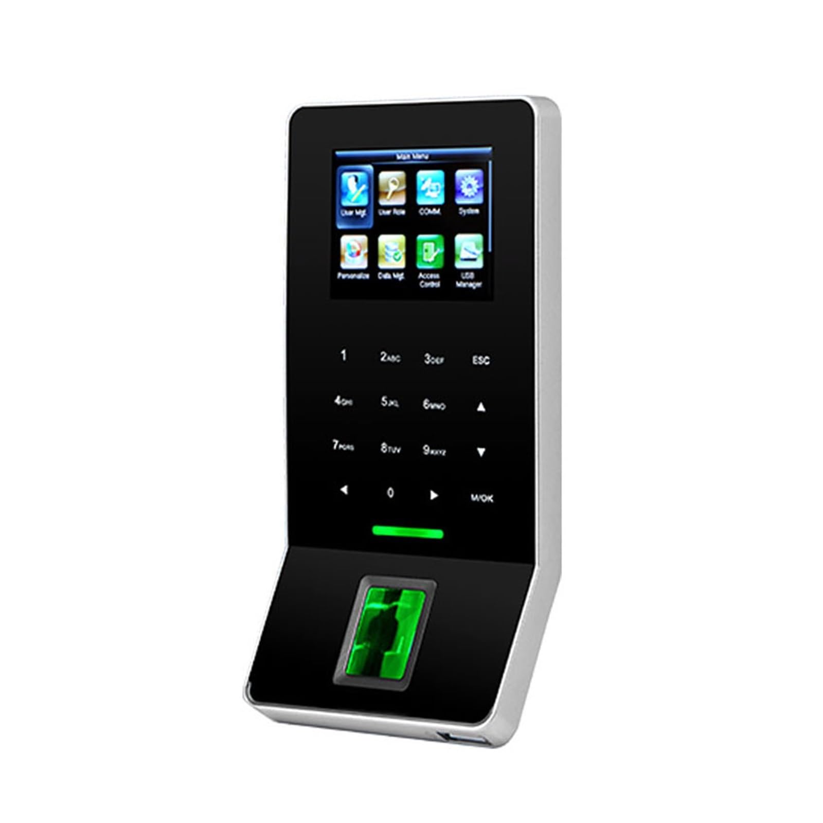 Reloj de tiempo Máquina de tiempo de asistencia F22 TCP/IP USB de control de acceso de entrada de huellas dactilares pantalla a Color lector de tarjetas opcional para pequeñas empresas y oficinas(F22