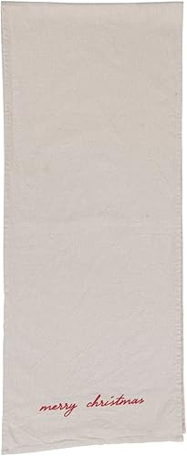 Creative Co-Op Camino de mesa de algodón bordado de 72 pulgadas