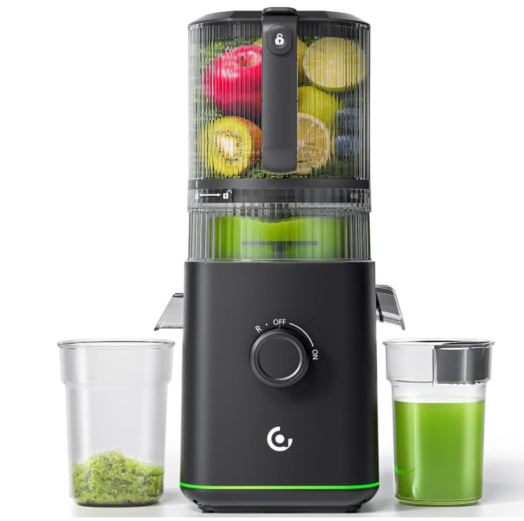 Cold Press Juicer 3-in-1 Juicer Machines with 6 5 Large Feed Chute for Whole Fruits Vegetables 100oz Large